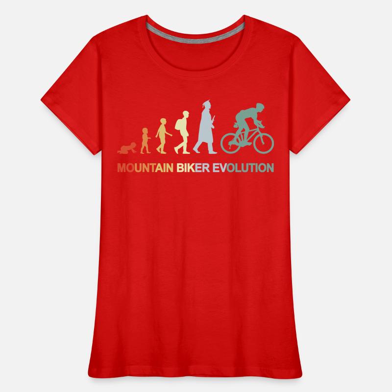 Mountain Biker Evolution Women's Premium Organic T-Shirt