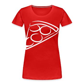 Pizza Sketch - Women's Premium Organic T-Shirt - red - Front - Mia (176cm)