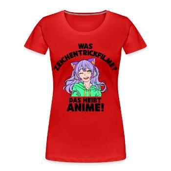 Anime Statement Zeichentrick Animation Comic Manga - Frauen Premium Bio T-Shirt - Rot - Vorne - Mia (176cm)