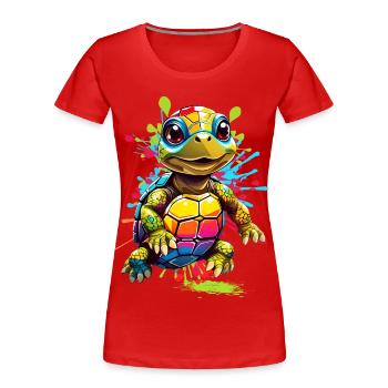 Turtle - Women's Premium Organic T-Shirt - red - Front - Mia (176cm)