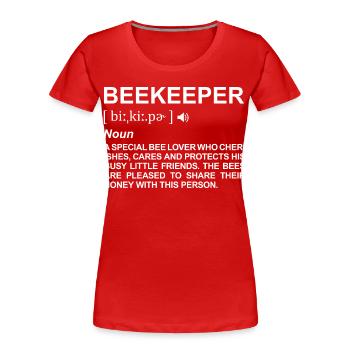 Beekeeper meaning - Women's Premium Organic T-Shirt - red - Front - Mia (176cm)