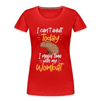 Need time with Capybara Capybara Capybara - Women's Premium Organic T-Shirt - red - Front - Mia (176cm)