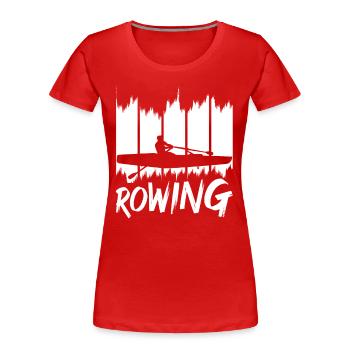 Sculling - Women's Premium Organic T-Shirt - red - Front - Mia (176cm)