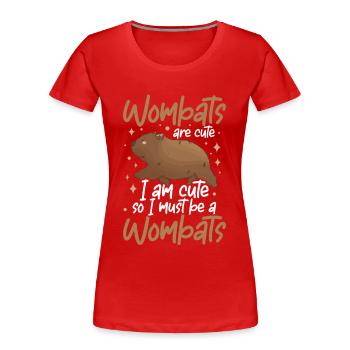 I'm a Wombat Australia Marsupial - Women's Premium Organic T-Shirt - red - Front - Mia (176cm)