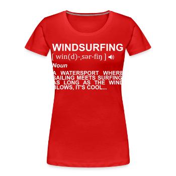 Windsurfing Definition - Women's Premium Organic T-Shirt - red - Front - Mia (176cm)