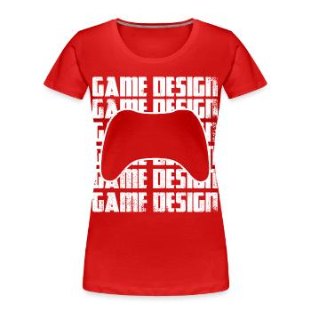 Game Designer - Frauen Premium Bio T-Shirt - Rot - Vorne - Mia (176cm)
