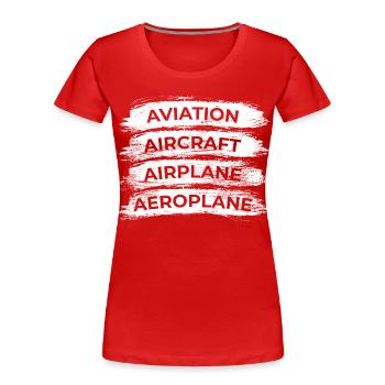 Flugzeugliebhaber Zeitplan - Frauen Premium Bio T-Shirt - Rot - Vorne - Mia (176cm)