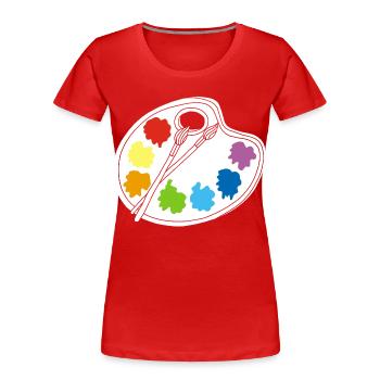 Artist (white) - Women's Premium Organic T-Shirt - red - Front - Mia (176cm)