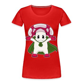 Pilz Halloween Vampir - Frauen Premium Bio T-Shirt - Rot - Vorne - Mia (176cm)
