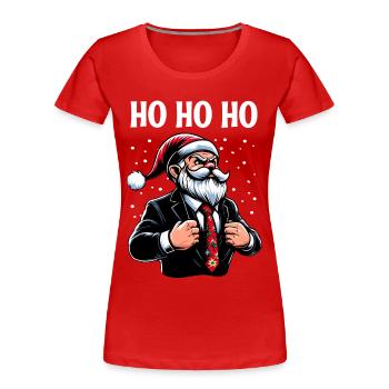 Chef Imp Ho Ho Ho Ho - T-shirt bio Premium Femme - rouge - Devant - Mia (176cm)