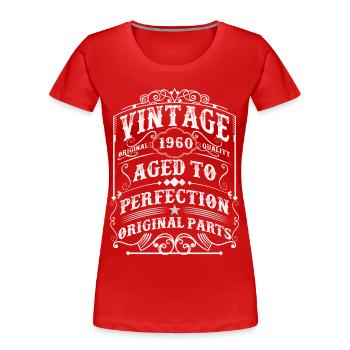 Vintage 1960er Jahre Mann Mythos Legende 63. Geburtstag Hemd - Frauen Premium Bio T-Shirt - Rot - Vorne - Mia (176cm)