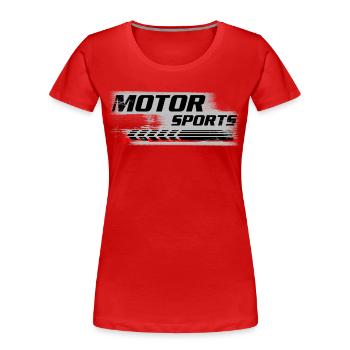 Sports Mécaniques - T-shirt bio Premium Femme - rouge - Devant - Mia (176cm)