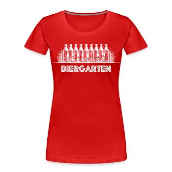 biergarten bier wortspiel biertrinker - Frauen Premium Bio T-Shirt - Rot - Vorne - Mia (176cm)