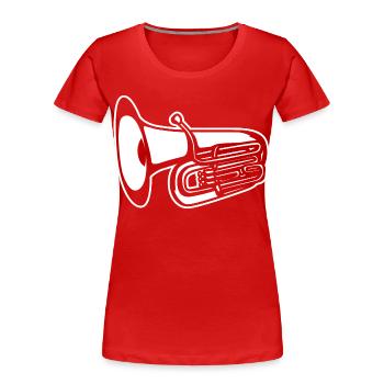 Tuba - Frauen Premium Bio T-Shirt - Rot - Vorne - Mia (176cm)