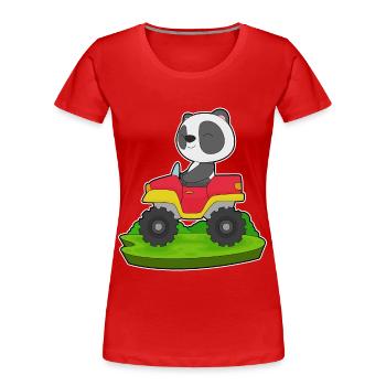 Voiture Panda - T-shirt bio Premium Femme - rouge - Devant - Mia (176cm)