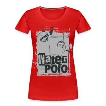 Minimalist water polo - Women's Premium Organic T-Shirt - red - Front - Mia (176cm)