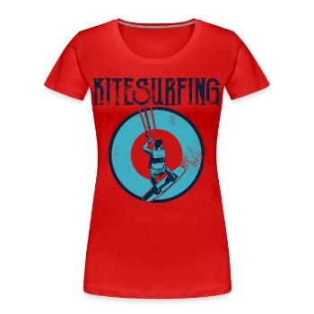 Kitesurfer - Frauen Premium Bio T-Shirt - Rot - Vorne - Mia (176cm)