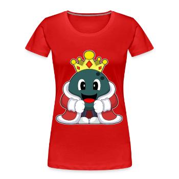 Boule de bowling King Bowling - T-shirt bio Premium Femme - rouge - Devant - Mia (176cm)