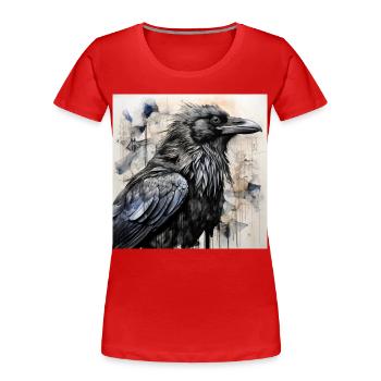 The Black Raven - Women's Premium Organic T-Shirt - red - Front - Mia (176cm)