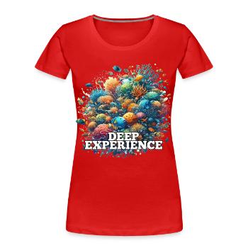 Deep Experience Coral Fish Gift - Women's Premium Organic T-Shirt - red - Front - Mia (176cm)