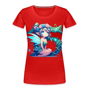 15 Year Old Fairy Elf Cute Birthday Gift - Women's Premium Organic T-Shirt - red - Front - Mia (176cm)
