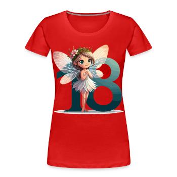 18 Jahre Fee Elfe süß Geburtstag Geschenk - Frauen Premium Bio T-Shirt - Rot - Vorne - Mia (176cm)