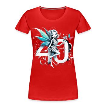 40 Jahre Fee Elfe süß Geburtstag Geschenk - Frauen Premium Bio T-Shirt - Rot - Vorne - Mia (176cm)