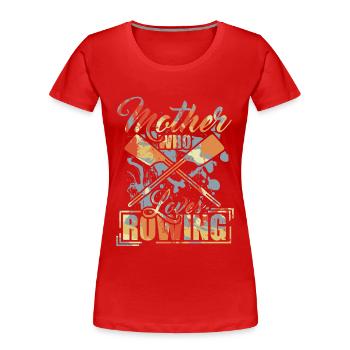 Rower - Women's Premium Organic T-Shirt - red - Front - Mia (176cm)