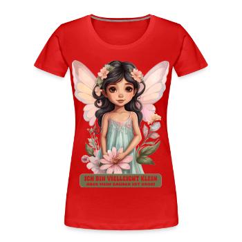 Petite Fée - T-shirt bio Premium Femme - rouge - Devant - Mia (176cm)