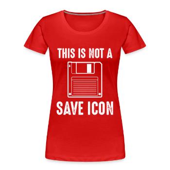 Computerfreak - Frauen Premium Bio T-Shirt - Rot - Vorne - Mia (176cm)