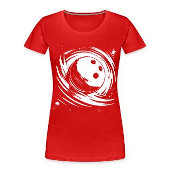 Bowling - Frauen Premium Bio T-Shirt - Rot - Vorne - Mia (176cm)