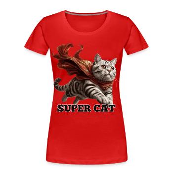 Super Katze Britisch Kurzhaar BKH getigert - Frauen Premium Bio T-Shirt - Rot - Vorne - Mia (176cm)