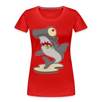 Hammerhai Halloween Zombie - Frauen Premium Bio T-Shirt - Rot - Vorne - Mia (176cm)