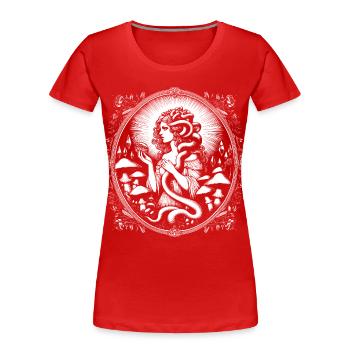 Witch Champi - T-shirt bio Premium Femme - rouge - Devant - Mia (176cm)