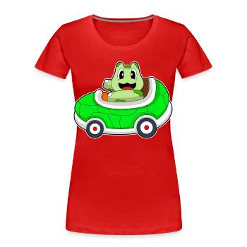 Turtle Car - Women's Premium Organic T-Shirt - red - Front - Mia (176cm)