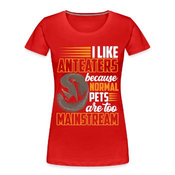 I like anteater Ant-eating bear - Women's Premium Organic T-Shirt - red - Front - Mia (176cm)