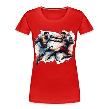 MMA Mixed Martial Arts Kämpfen Kämpfer Boxen Gesch - Frauen Premium Bio T-Shirt - Rot - Vorne - Mia (176cm)