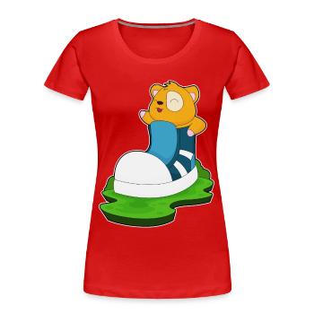 Hamster Schuh - Frauen Premium Bio T-Shirt - Rot - Vorne - Mia (176cm)
