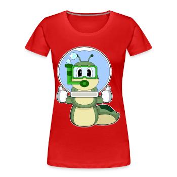 Caterpillar Aquarium - T-shirt bio Premium Femme - rouge - Devant - Mia (176cm)