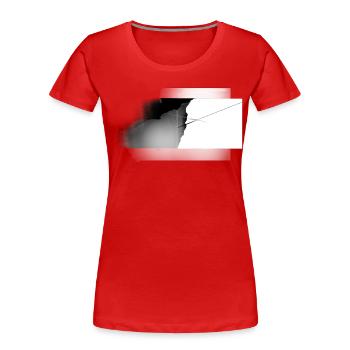 Mur d’escalade abstrait - T-shirt bio Premium Femme - rouge - Devant - Mia (176cm)