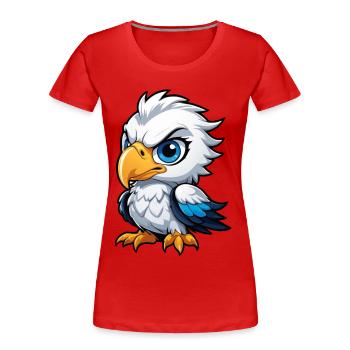 Cheeky Eagle Chick - Frauen Premium Bio T-Shirt - Rot - Vorne - Mia (176cm)