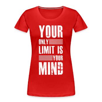 Succès Motivation et Succès cadeau slogan - T-shirt bio Premium Femme - rouge - Devant - Mia (176cm)