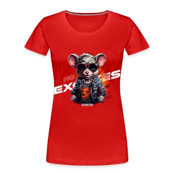 No Excuses - Frauen Premium Bio T-Shirt - Rot - Vorne - Mia (176cm)