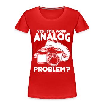 Fotografie Witz - Frauen Premium Bio T-Shirt - Rot - Vorne - Mia (176cm)