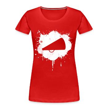 Cheers Megaphone - Women's Premium Organic T-Shirt - red - Front - Mia (176cm)