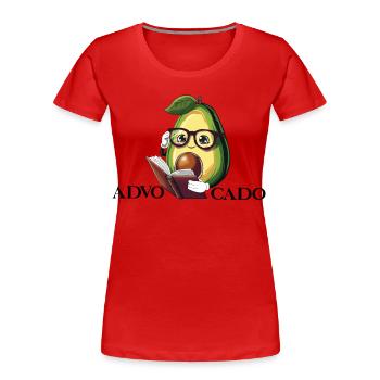 Advocado – Lustiges Avocado Wortspiel - Frauen Premium Bio T-Shirt - Rot - Vorne - Mia (176cm)