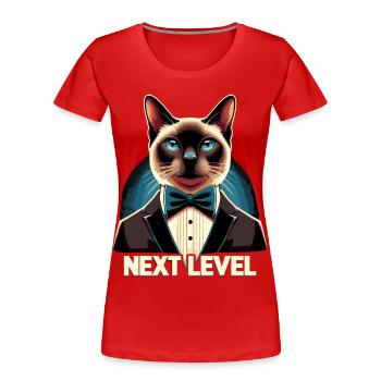 Siam Katze Siamkatze Next Level Anzug Geschenk - Frauen Premium Bio T-Shirt - Rot - Vorne - Mia (176cm)