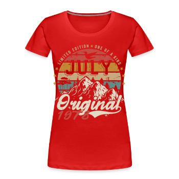 July 1978 | Original Birthday July 1978 - Women's Premium Organic T-Shirt - red - Front - Mia (176cm)