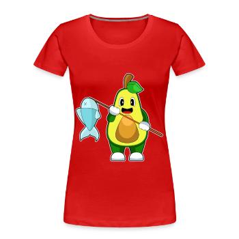 Pêche au poisson pêcheur avocat - T-shirt bio Premium Femme - rouge - Devant - Mia (176cm)