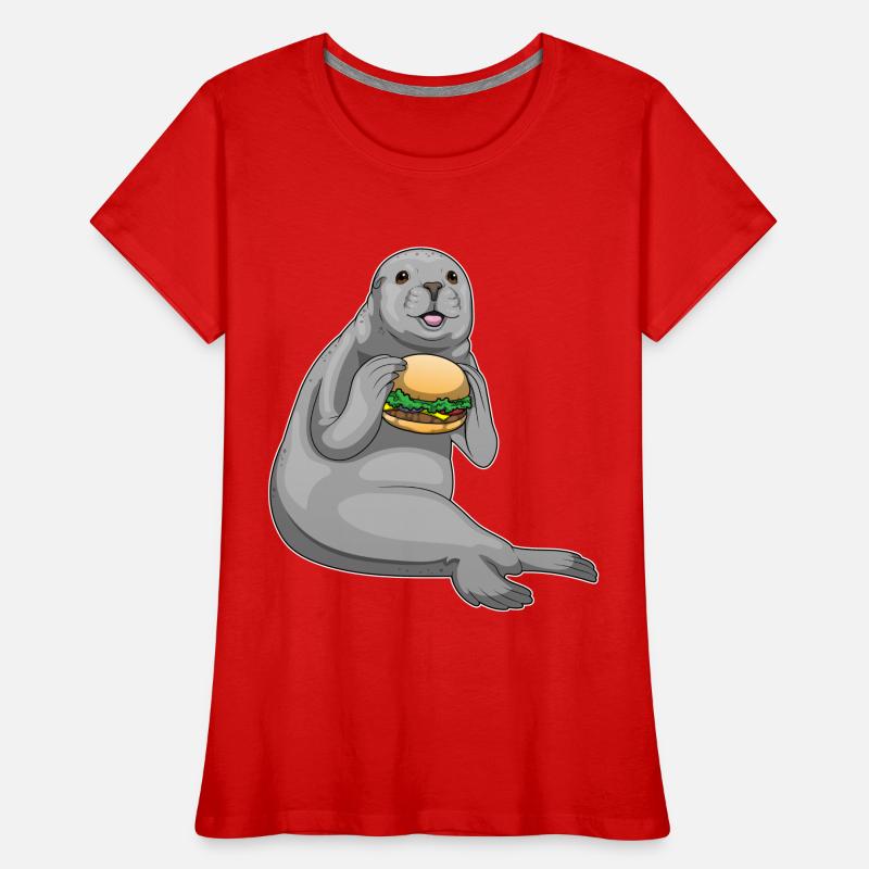 Burger de phoque T-shirt bio Premium Femme